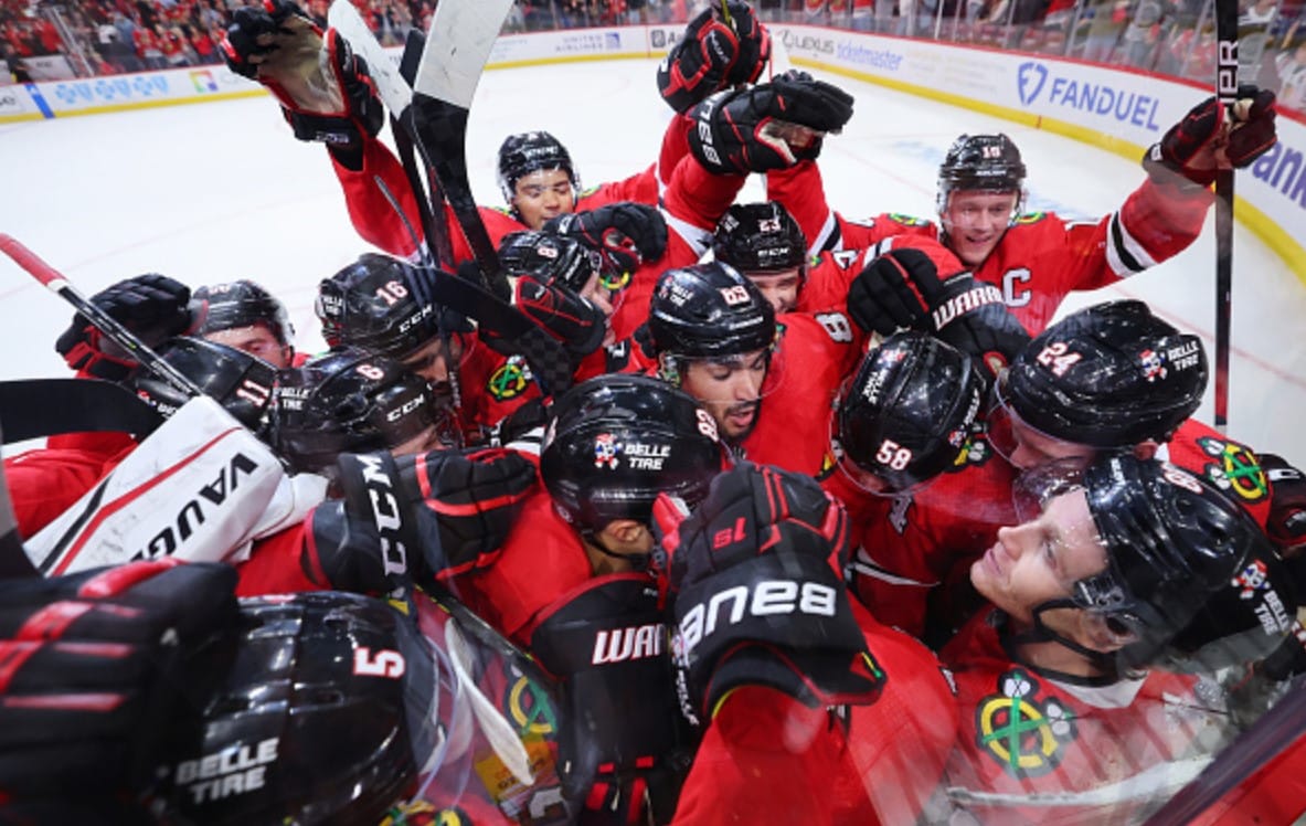 Domi scores in overtime as Blackhawks beat Red Wings 4-3